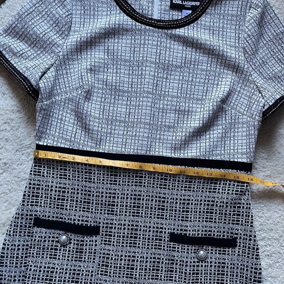 NWOT Karl Lagerfeld Casual Tweed Pencil Dress Size 10 - Picture 9 of 14
